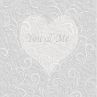 Servietten 25x25 cm - You & Me Champagne Servietten 25x25 cm - You & Me Champagne