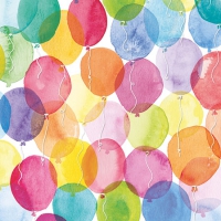 Servietten 25x25 cm - Aquarell Balloons