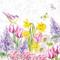 Servietten 25x25 cm - Blooming Garden White Servietten 25x25 cm - Blooming Garden White