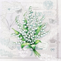 Servietten 25x25 cm - Lily of the Valley