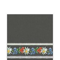 Servietten 25x25 cm - Bavarian Flowers Grey