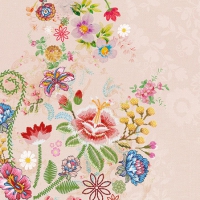 Servietten 25x25 cm - Embroidery Flowers Rose