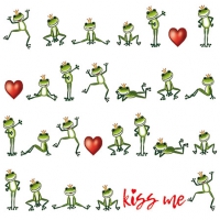 Servietten 25x25 cm - Kiss Me