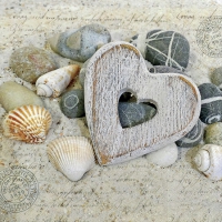 Servietten 25x25 cm - Hearts And Stones