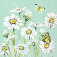 Servietten 25x25 cm - Daisy Green