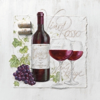 Servietten 33x33 cm - Vino Rosso