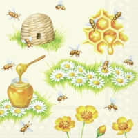 Servietten 33x33 cm - Bees