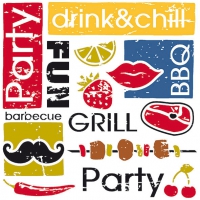 Servietten 33x33 cm - Summerparty
