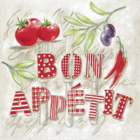Servietten 33x33 cm - Bon Appetit