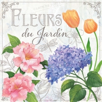 Servietten 33x33 cm - Fleurs De Jardin Servietten 33x33 cm - Fleurs De Jardin