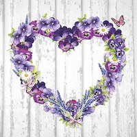 Servietten 33x33 cm - Purple Heart Servietten 33x33 cm - Purple Heart