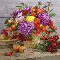Servietten 33x33 cm - Autumn Bouquet