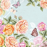 Servietten 33x33 cm - Botanical Garden Green