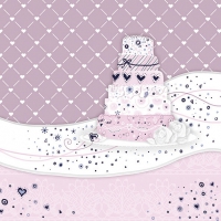 Servietten 33x33 cm - Sweet Cake Rose Servietten 33x33 cm - Sweet Cake Rose