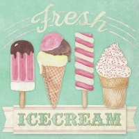 Servietten 33x33 cm - Fresh Icecream