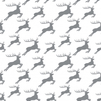Servietten 33x33 cm - Jumping Deer Grey 