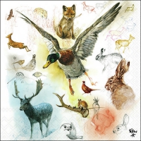 Servietten 33x33 cm - Wild Animals