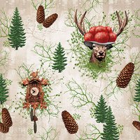 Servietten 33x33 cm - Kuckucksuhr