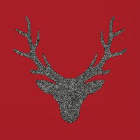 Servietten 33x33 cm - Stag Head Red
