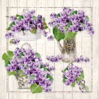 Servietten 33x33 cm - Purple Bouquets Servietten 33x33 cm - Purple Bouquets