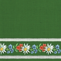 Servietten 33x33 cm - Bavarian Flowers green 