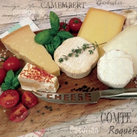 Servietten 33x33 cm - Palette of Cheeses