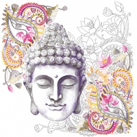 Servietten 33x33 cm - Buddha Head Stone Servietten 33x33 cm - Buddha Head Stone