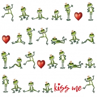 Servietten 33x33 cm - Kiss Me