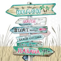 Servietten 33x33 cm - Road Signs Sand