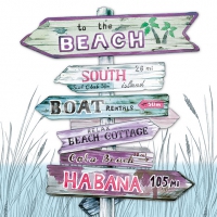 Servietten 33x33 cm - Road Signs Blue