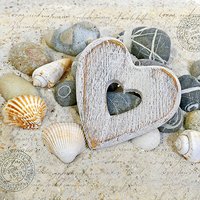 Servietten 33x33 cm - Hearts And Stones