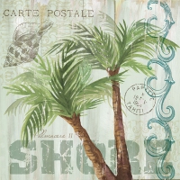 Servietten 33x33 cm - Palm Trees