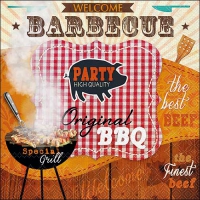 Servietten 33x33 cm - Original BBQ
