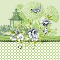 Servietten 33x33 cm - Pagode Green