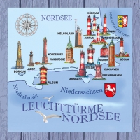 Servietten 33x33 cm - Nordsee-Ostsee