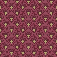 Servietten 33x33 cm - Art Deco Berry/Gold