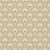 Servietten 33x33 cm - Art Deco Gold/White