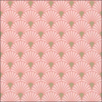 Servietten 33x33 cm - Art Deco Rose/Gold Servietten 33x33 cm - Art Deco Rose/Gold
