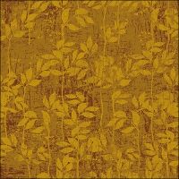 Servietten 33x33 cm - Leaves Pattern Yellow