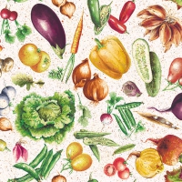 Servietten 33x33 cm - Vegetables