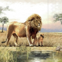 Servietten 33x33 cm - Lions