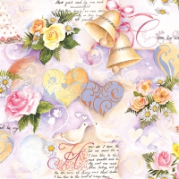 Servietten 33x33 cm - Wedding Bells Rose