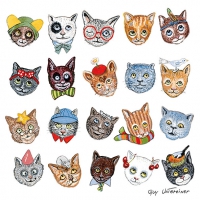 Servietten 33x33 cm - Funny Cats