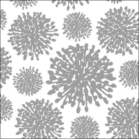 Servietten 33x33 cm - Wish Flower Silver Servietten 33x33 cm - Wish Flower Silver