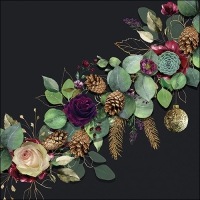 Servietten 33x33 cm - Eucalyptus Black Servietten 33x33 cm - Eucalyptus Black