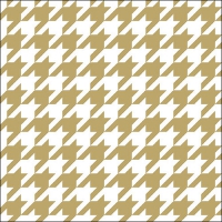 Servietten 33x33 cm - Pied-de-Poule Gold/White Servietten 33x33 cm - Pied-de-Poule Gold/White