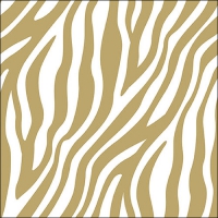 Servietten 33x33 cm - Zebra Stripes Gold Servietten 33x33 cm - Zebra Stripes Gold