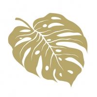 Servietten 33x33 cm - Monstera Gold Servietten 33x33 cm - Monstera Gold