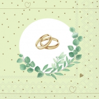 Servietten 33x33 cm - Wedding Branch Green
