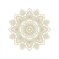 Servietten 33x33 cm - Mandala Gold/White Servietten 33x33 cm - Mandala Gold/White